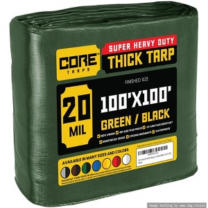 Core Tarps Heavy Duty 20 Mil Tarp Cover, UV Resistant, Rip Proof for Roof, Camping, Patio, Pool, Boat - 1 of 4
