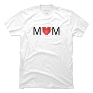 Men's Design By Humans Mom Heart Love By AmberDawn888 T-Shirt - 1 of 2