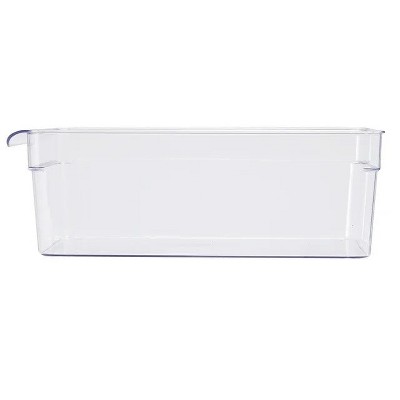 LunaLulinlk Large Fridge Bin, 12x8x4 inches, Clear Plastic，KItchen Storage
