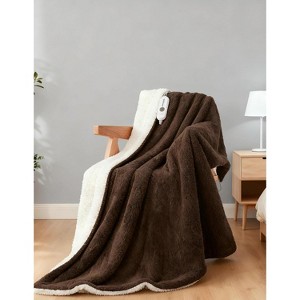 Heated Blanket Electric Blanke Soft SHER PA with 4 Heating Levels & Auto Off, Overheat Protection, Machine Washable, ETL Certification - 1 of 4