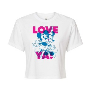 Women's - Disney - Kiss Me Cropped Graphic T-Shirt - 1 of 4