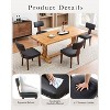 Dining Chairs Set of 2, Upholstered Mid Century Modern Kitchen Dining Room Accent Chairs with Faux Leather Cushion Seat - 4 of 4