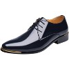 Santimon Dress Shoes Mens Classic Pointed-Toe Patent Leather Lace-up Formal Oxford Shoes - 3 of 4