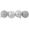 Northlight 24ct Silver 4-Finish Shatterproof Christmas Ball Ornaments 2.5" (60mm) - 3 of 3