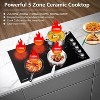 36 Inch cooktop,8900 W 5 Stoves,Double power control Burner,Hot Surface Indicator,Waste heat alarm,Knob control,Scratch-resistant vitro ceramic glass - image 2 of 4