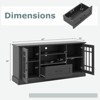 Costway Farmhouse TV Stand for TVs up to 70" Media Center with Glass Doors Cubbies & Drawer Green/White/Black - 3 of 4