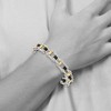 Black Bow Jewelry Men's Stainless Steel, Gold Tone and Black Rubber Bracelet, 8.75 Inch - 4 of 4