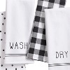 Farmhouse Living Sentiments Kitchen Towels, Set of 4 - 18" x 28" - Black/White - Elrene Home Fashions - 3 of 3