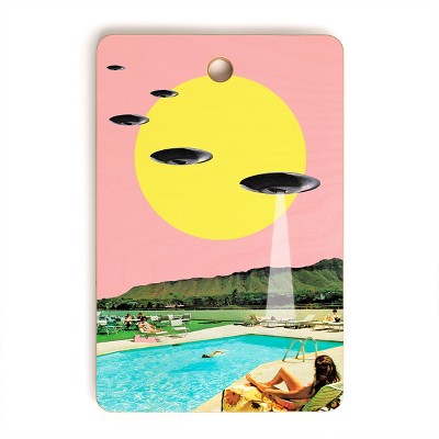 MsGonzalez Invasion on vacation UFO Cutting Board Rectangle - Deny Designs