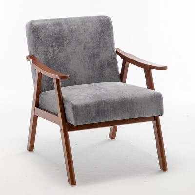 NicBex Microfiber Accent Chair,Upholstered Living Room Chairs with Mid-Height Backrest,Mid-Century Armchair,Accent Chairs for Living Room