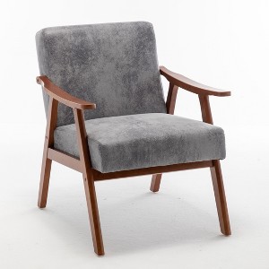 NicBex Microfiber Accent Chair,Upholstered Living Room Chairs with Mid-Height Backrest,Mid-Century Armchair,Accent Chairs for Living Room - 1 of 4