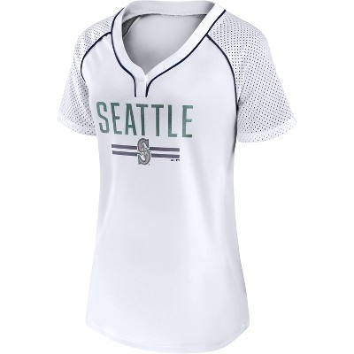 Mariners #23 Nelson Cruz White Pink Fashion Women's Stitched