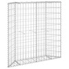 vidaXL Trapezium Gabion Raised Bed Galvanized Steel 39.4"x7.9"x39.4" - 2 of 4
