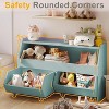 Petrimins  Toy Storage Organizer for Kids, Toy Storage Cabinet with Drawers, Boys and Girls Toy Shelf with Wheels, Kids Bookshelf for Bedroom - 4 of 4