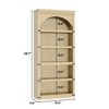Farmhouse Arched Bookcase, 68.7" Tall Bookshelf w/ Arche Design, Wooden Arch Bookshelf with Wooden Base, 5 Tier Book shelf for Living Room Office - 2 of 4