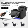 COMHOMA Recliner Chair Electric Massage Recliner Sofa with Led PU Leather Reclining Chair Black - 2 of 4