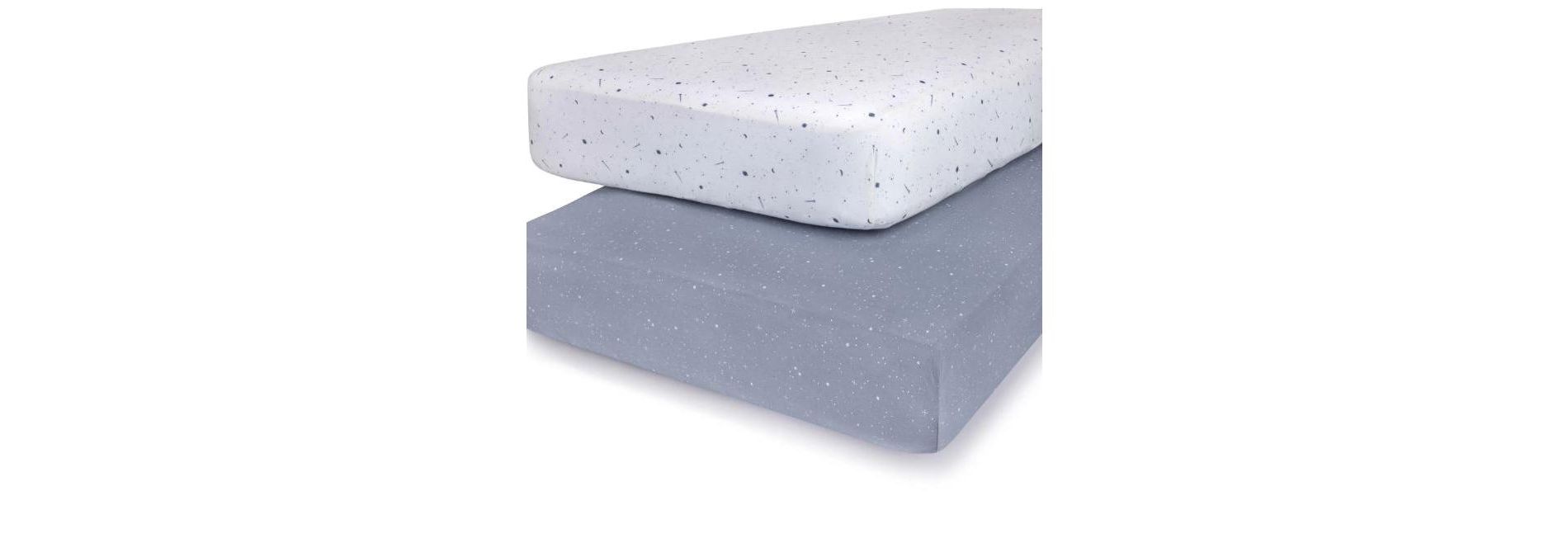 Ely's & Co. Baby Fitted Crib Sheet 100% Combed Jersey Cotton for Baby Boy 2 Pack