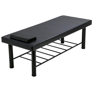 FDW Massage Table Stationary Massage Bed Spa Bed 75’’ Long 29.5” Wide Heavy Duty Stationary Massage Table Bed with Memory Foam Layer Salon Bed - 1 of 4