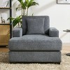 55"/43.5"/39.7"W Oversized Chaise Lounge, Sleep Chair  Sofa Couch with Pillows, Charge Station & Cup Holders 4B -ModernLuxe - 2 of 4