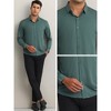 INSPIRE CHIC Men's Long Sleeve Button Down Solid Color Business Dress Shirt - 4 of 4