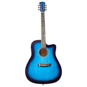 TopComfy Toy Guitars and String Instruments Dreadnought Barrel Shaped Cutaway Acoustic Guitar With Accessories For Kids, Blue, 43.31"*19.29"*5.71" - 1 of 4