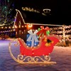Costway 4 FT Long Christmas Santa's Sleigh Pre-lit Holiday Decoration with LED Lights - 2 of 4