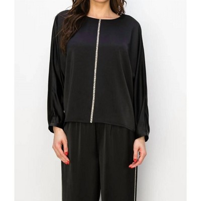Women's Wilma Satin Diamond Trim Top - JOH