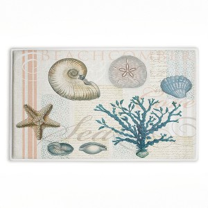 Stupell Industries Beachcomber Vintage Sea Collage Printed Plush Bath Mat And Bath Rug, Design By Lula Bijoux & Co., 18"X30" - 1 of 4