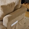 Karl Home Beige Corduroy Living Room Swivel Barrel Accent Chair - 2 of 4