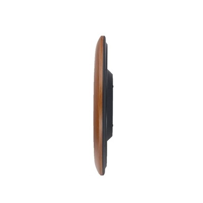 Seiko 16" Brown Wooden Finish Wall Clock with Arabic Numerals