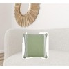 20" X 20" Yellow And White 100% Cotton Geometric Zippered Pillow - 2 of 4