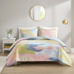 2Pcs Comforter Set, Modern Bedding Set, Microfiber Bed Comforter - 1 of 3