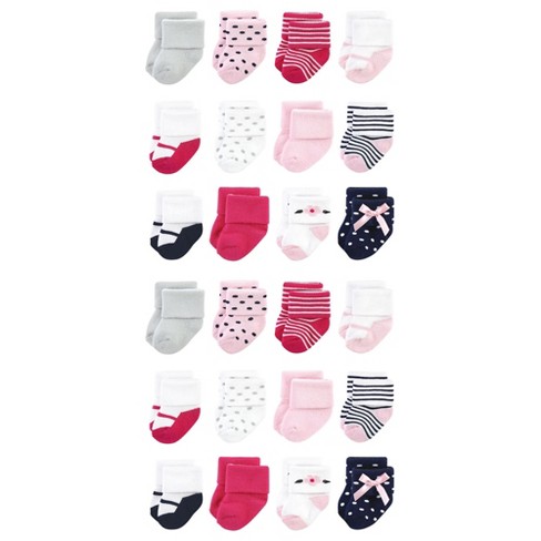 Little Treasure Baby Cotton Rich Terry Socks 24-Pack, Polished - image 1 of 3