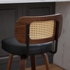 NicBex Counter Height Bar Stools Rattan Bar Chairs Swivel Counter Stools with Cane Back, Upholstered Seat for Kitchen Island, Pub - 4 of 4