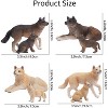 8PCS Wolf Figures Forest Animals Toy Figurines - Plastic Jungle Zoo Animal Figurines for Kids Boys Girls Age 3-5 6-12 - 4 of 4