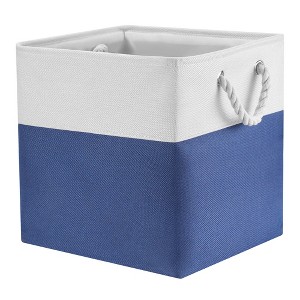 REGALWOVEN Square Fabric Collapsible Storage Basket Bin with Handle for Shelves Closet - 1 of 4