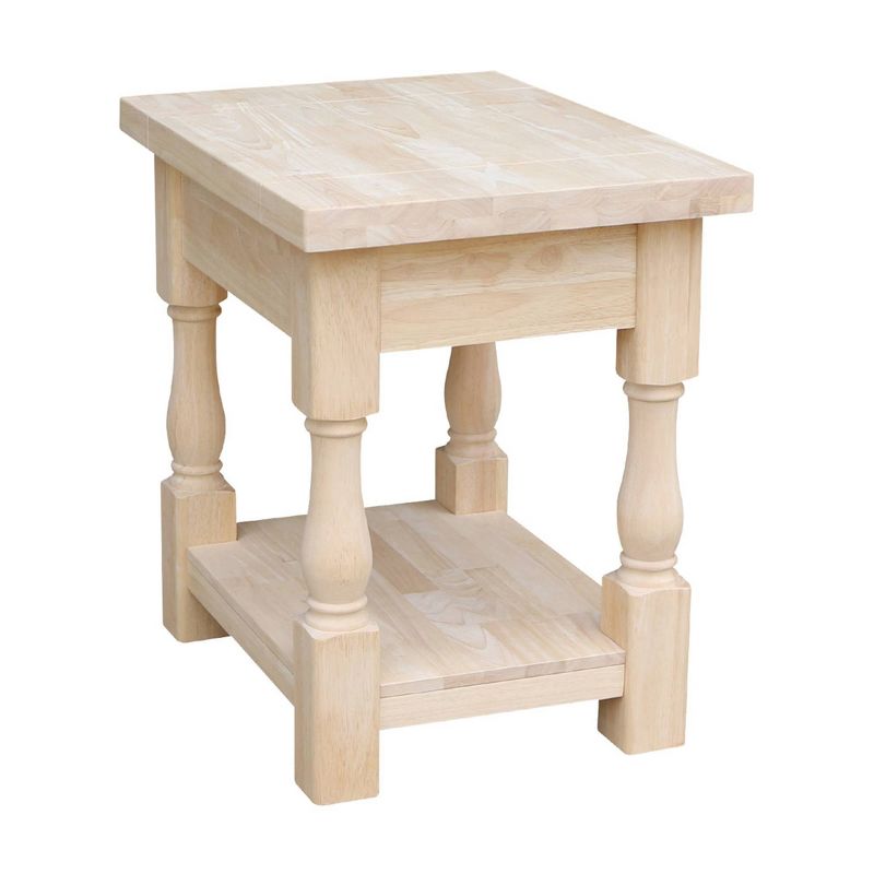 Tuscan End Table - Unfinished - International Concepts, 3 of 10
