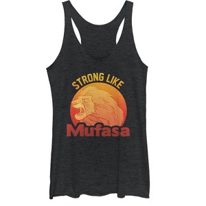 Women's Lion King Strong Like Mufasa Racerback Tank Top - 1 of 3