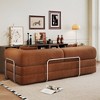 78.8" Compression Sofa,Convertible Floor Sofa Bed-with Pillow Back Support Armrest, Comfy Futon Couch Sleeper Bed, for Living Room, Bedroom - 2 of 4