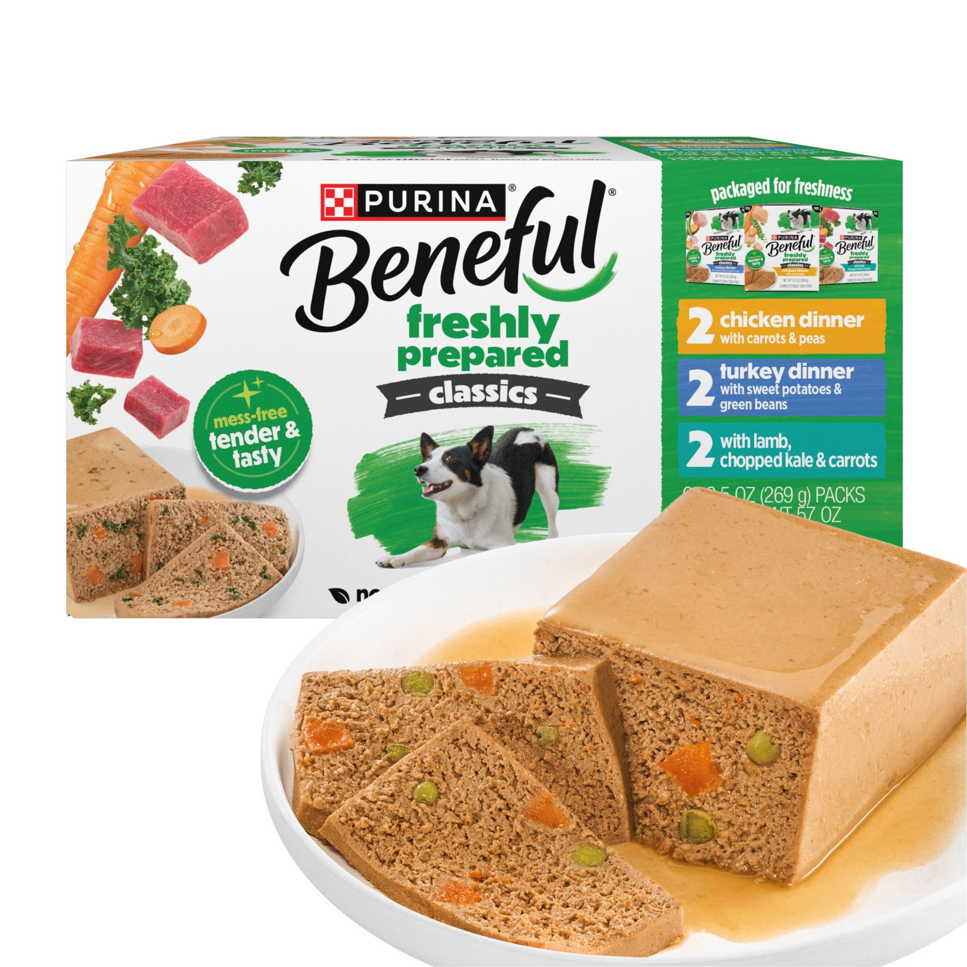 Beneful Freshly Prepared Classics Turkey, Lamb and Chicken Flavor Wet Dog Food - 3.56lbs