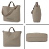 Women Large Canvas Tote Handbags Casual Shoulder Work Bag Crossbody Top Handle Bag Cross-body Handbags (Gray) - 4 of 4
