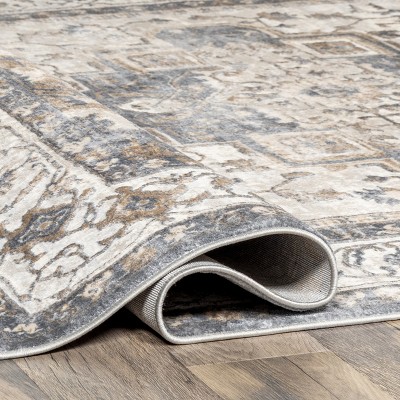 Vintage Medallion 5'x8' Tufted Wool Blend Area Rug
