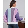 Women's Color Block Knit Cardigan Casual Open Front Long Sleeve Sweater - 3 of 4