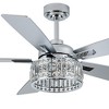 Bella Depot 52" Silver Ceiling Fan with Light Crystal Ceiling Fan - 2 of 4