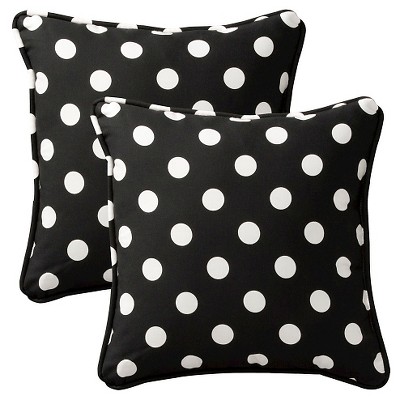 black polka dot pillow