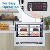 Acekool Commercial Countertop Refrigerator Display Case 4.8 Cu. Ft with Interior LED Lighting & Rear Sliding Door - 3 of 4