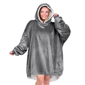 The Bare Homey - Adult Wearable Blanket - Fleece Side Pockets - 1 of 4