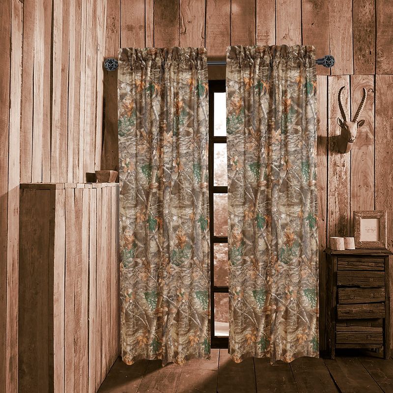Realtree Edge Camouflage Rod Pocket Window Curtains - Camo Drapes in Forest and Rustic Theme, Perfect for Bedroom, Farmhouse, Cabin, and Kitchen, 5 of 7