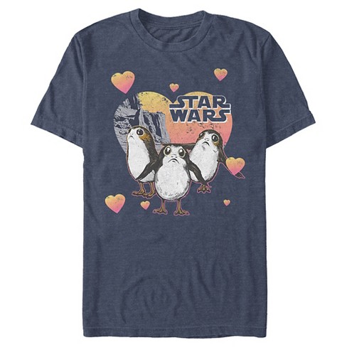 Men's Star Wars: The Last Jedi Valentine's Day Porg Hearts Sketch T-Shirt - image 1 of 4