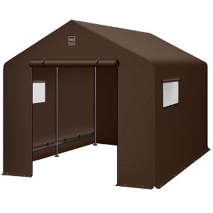 Best Choice Products 10x8ft Outdoor Fabric Storage Shed, Steel Frame, Dual Zipper Doors, Window - 1 of 4